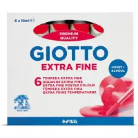 Giotto Tempera 12ml Rouge écarlate Résistant à l'eau Qualité professionnelle
