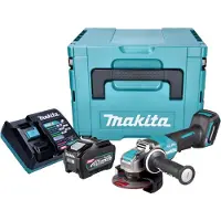 Makita GA 047 GT101 Meuleuse d'angle sans fil 40 V max. 125 mm X-LOCK Brushless + 1x batterie 5,0 Ah + chargeur + Makpac