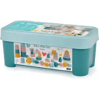 Abrick bb Abrick - Ensemble de jeu 4 en 1 pour bébés dans une boîte de rangement - 41 pièces