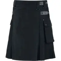 Black premium by emp Jupe mi-longue Gothic de - Kilt - S - 3XL - pour Homme - noir - Taille M