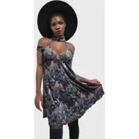 Killstar Robe courte Gothic de - Corax Dress - S - XL - pour Femme - multicolore - Taille S