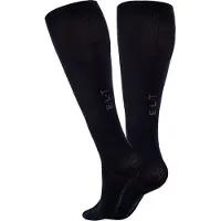 Elt Chaussettes d'équitation unisexes Compression Bas d'équitation Noir SW (35-38, large)