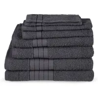 Emotion linge de bain - Ensemble de 8 - Coton - Anthracite