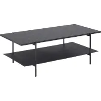 Actona Angus Table basse avec 1 espace de rangement, noir.