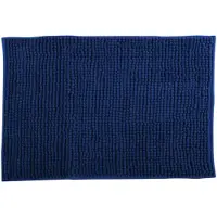 MSV Tapis de bain Microfibre CHENILLE 40x60cm Bleu Fonc?
