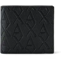 Armani Exchange pour homme. XM000168AF12133UC001 Portefeuille avec logo noir (OSFA), Casuel, Polyester