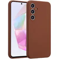 Accezz Coque Liquid Silicone Samsung Galaxy A35 - New Tea Brown