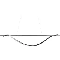 Beliani Suspension LED fer noir forme courbée suspension design luminaire pour salle à manger pour salon pour salle de séjour