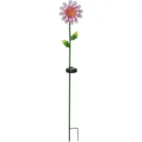 Star Trading Bâtonnet solaire à LED « Pink Daisy », pâquerette, rose