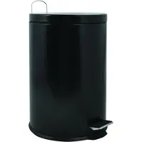 MSV Bac à pédale 20 litres noir