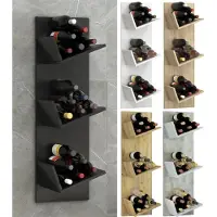 Hioshop Étagère à vin en bois Étagère à bouteilles Étagère murale Étagère suspendue Bouteilles de vin Vinosi