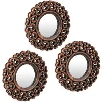 Relaxdays 3 x miroirs (25 cm)
