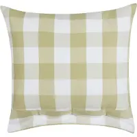 Beliani Coussin Tamnine 45 X 45 Cm À Carreaux Vert Clair