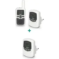 Alecto Baby DBX-80 - Babyphone avec portée jusqu'à 3.000 mètres, blanc/anthracite