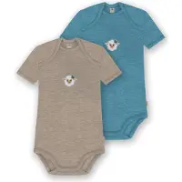 Normani Barboteuse / body 'Tauranga' beige chiné / bleu chiné