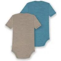 Normani Barboteuse / body 'Tauranga' beige chiné / bleu chiné