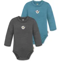 Normani Barboteuse / body 'Tuai' beige foncé / bleu / gris foncé / blanc