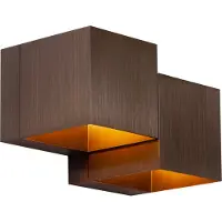 QAZQA Applique murale moderne bronze foncé 2 lumières - Transfer Double