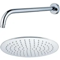 FortiFura Calvi Tête de douche - 30cm - rond - bras mural 35cm - Chrome SW1139119/SW720559