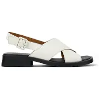 Camper pour femme. K201600-004 Sandales en cuir Dana blanc (39), Plat, Boucle, Casuel