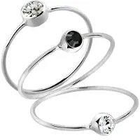 Elli Bague noir / argent / transparent