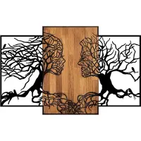Emob Wallity - Accessoire mural décoratif en bois et métal