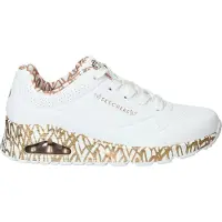 SKECHERS Baskets basses 'Uno - Loving Love' or / blanc