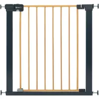 Safety 1st Barrière De Sécurité Enfant Easy Close Effet Bois, 73-80 Cm - Pression, Sans Vis Ni Perçage - (Max. 136 Cm)