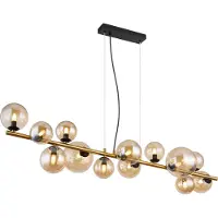 Globo Lighting Lampe à suspendre métal noir mat, 13x G9 LED