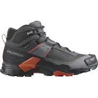 Salomon - Chaussures de randonnée en GORE-TEX - X Ultra 5 Mid GTX M Asphalt / Castlerock / Burnt Ochre pour Homme - Taille 45 1/3 - Gris