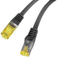 Lanberg FTP cat.6A patchcord 0.5m LSZH CU fluke passed black