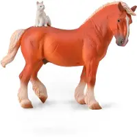 Collecta Cheval de trait avec chat