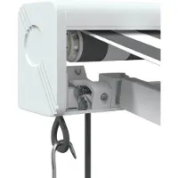 vidaXL Marquise rétractable Anthracite & Blanc 3,5x2,5 m Tissu & Aluminium