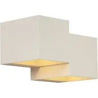 QAZQA Applique murale moderne beige 2 lumières - Transfer Double