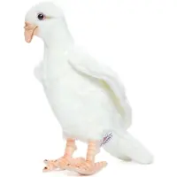 Hansa Toy 5434, colombe blanche, 20 cm, peluche, animal en tissu, jouet en peluche