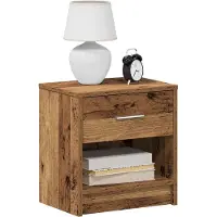 vidaXL Tables de chevet 2 pcs avec tiroir bois ancien 39 x 28 x 41 cm