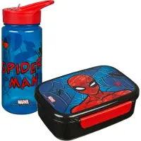 Scooli Set boîte à goûter & gourde -Spider Man, Lunch box, Multicolore