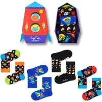 Happy socks Space Socks 4 Units Multicolore EU 28-31 Garçons