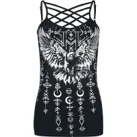 Black premium by emp Top de - Haut Imprimé Corbeau - S - XXL - pour Femme - noir - Taille M