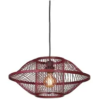 Good&Mojo - Lampe à suspendre Maui - Bordeaux - Ø50cm Lampe à suspendre - Lampe de table à manger - Lampe de salon - Lampe de chambre à coucher - Salon