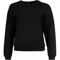 Armani Exchange pour femme. XW000835AF13397UC001 Sweat-shirt ras du cou noir (L), Casuel, Viscose