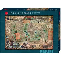 Heye Puzzle 2000 pz - Pirate World, Map Art