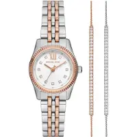 Michael Kors Montre à affichage analogique 'LEXINGTON' or / argent / blanc