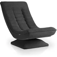 Juskys Fauteuil relax / Recliner Corsica - Velours côtelé - Gris foncé