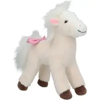 Miss Melody Cheval en peluche blanc crème 18 cm