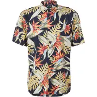 Superdry pour homme. M4010947A Chemise à imprimé hawaïen marine (S), Casuel, Modal, Manche courte