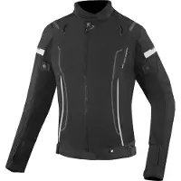 Bogotto Vysio blouson textile moto étanche 3en1 pour femme, noir/blanc, 2XL