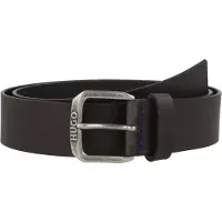 HUGO Berker Blue Leather Belt Marron 105 cm Homme