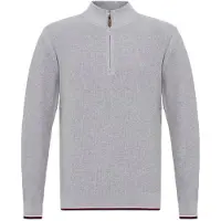 Jacey Quinn Pull-over gris chiné / rouge / noir