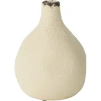 J-Line Vase bay poire gres blanc/noir